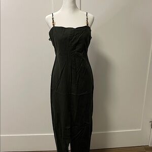 Zara Linen Blend Midi Dress